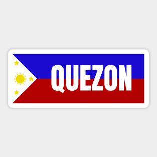 Quezon City in Philippines Flag Sticker